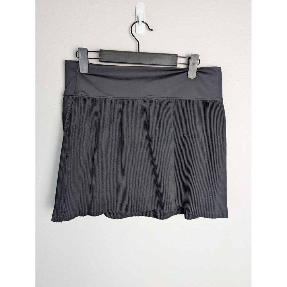 All In Motion Skort Womens M Black Pleated Short Lined Elastic Pull On
